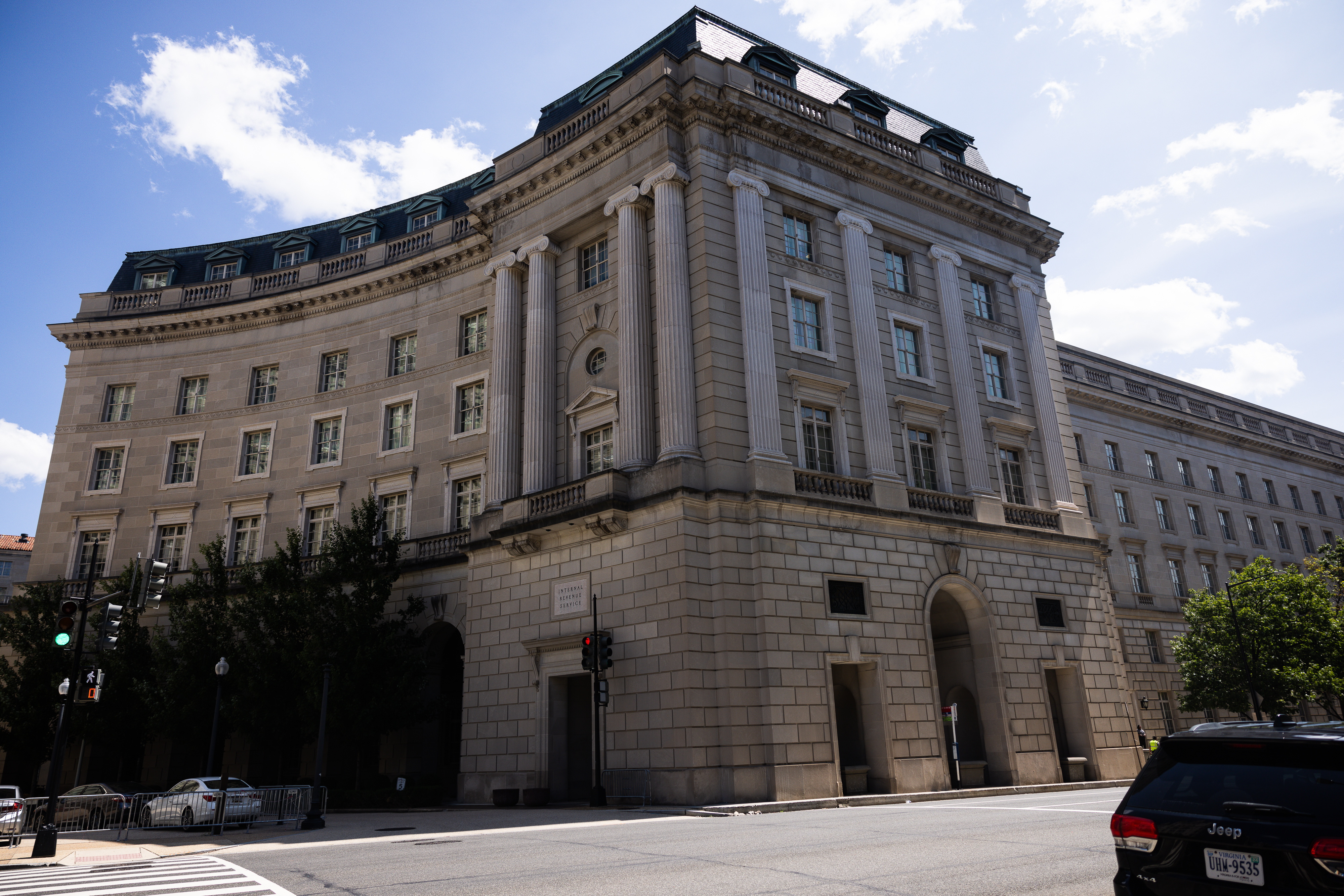 The Internal Revenue Service headquarters building is seen on August 21, 2024 in Washington, D.C.