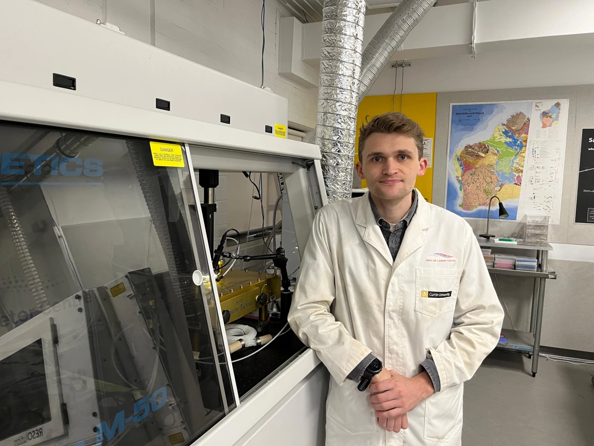 Lead author Anthony Clarke pictured in the lab at Curtin University in Perth, Australia.