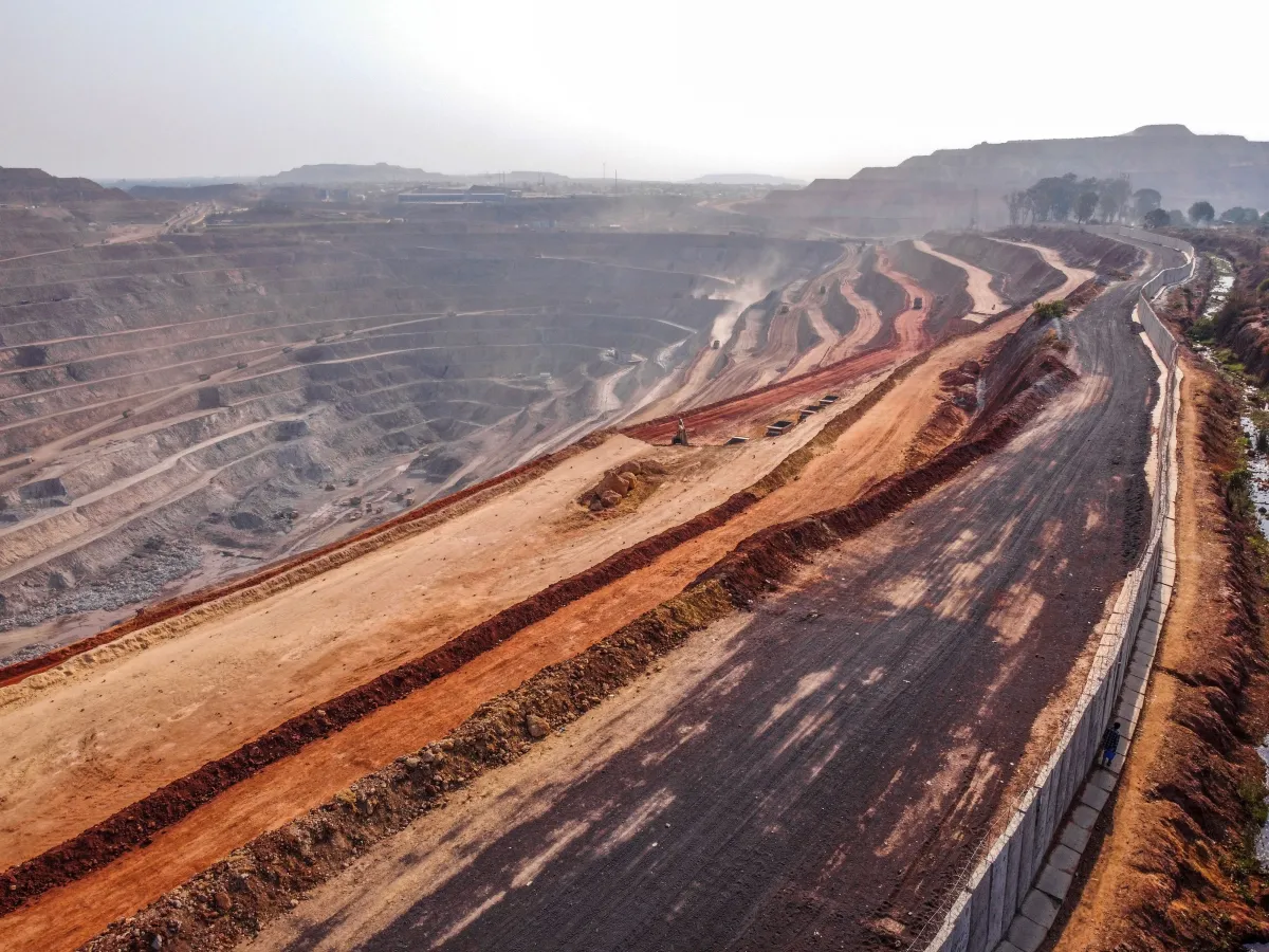 A general view of the Chinese mining company COMMUS (Musonoïe Mining Company Global SAS), downtown Kolwezi.