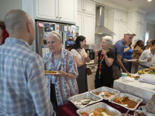 Sister Clare Pratt, 86, and Sister Diane Roche, 76, host a final goodbye celebration at Anne Montgomery House.