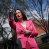 Secretary of Agriculture Brooke Rollins speaks with reporters outside the White House on March 26, 2025.