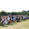 Spectators wait in the queue on day one of The Championships Wimbledon 2025 at All England Lawn Tennis and Croquet Club, June 30.