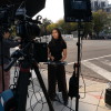 MS NOW White House reporter Akayla Gardner reported on Saturday near the White House complex after being denied entry following President Trump's ban on CNN, MS NOW and Politico.