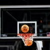 Basketballs go through the hoop during the Indiana Hoosiers practice ahead of the first round of the NCAA Men’s Basketball Tournament at MVP Arena on March 16, 2023 in Albany, New York.
