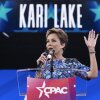 Kari Lake speaks at the Conservative Political Action Conference at the Gaylord National Resort & Convention Center on Feb. 21, 2025 in Oxon Hill, Md.