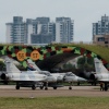 A Taiwan Air Force Mirage 2000 fighter jet waits for takeoff at a base in Hsinchu, northern Taiwan, on Thursday.