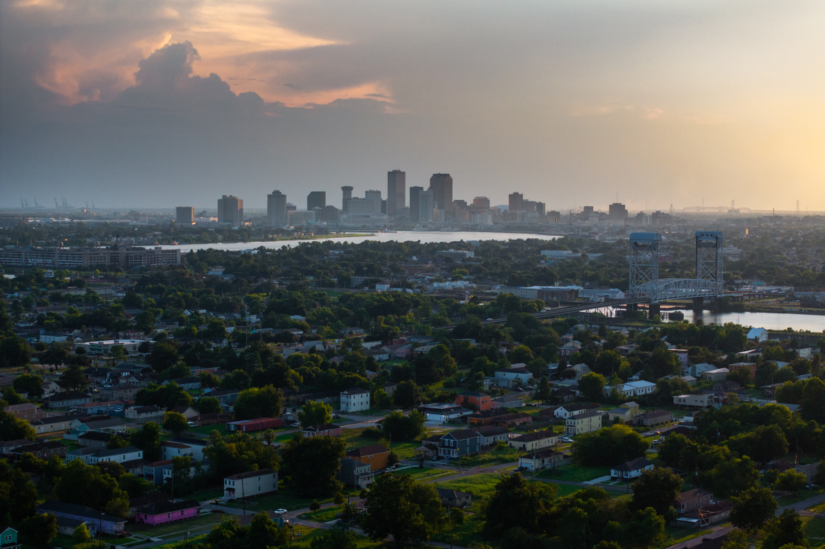 An aerial view of New Orleans taken last month. PresidentTrump has publicly weighed sending National Guard troops to the city, an idea Louisiana's Republican governor has embraced.