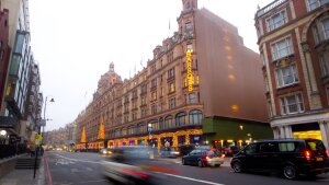 A general view of Harrods store in Knightsbridge, central London