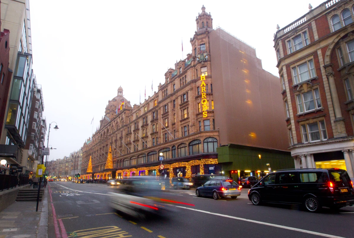 A general view of Harrods store in Knightsbridge, central London
