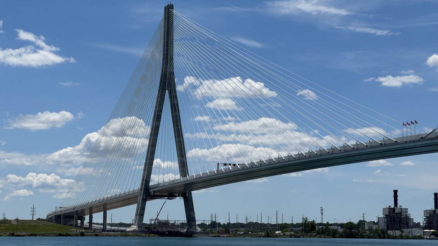 A new bridge meant to expedite Canada-U.S. trade is built, but not open. Why? : Consider This from NPR