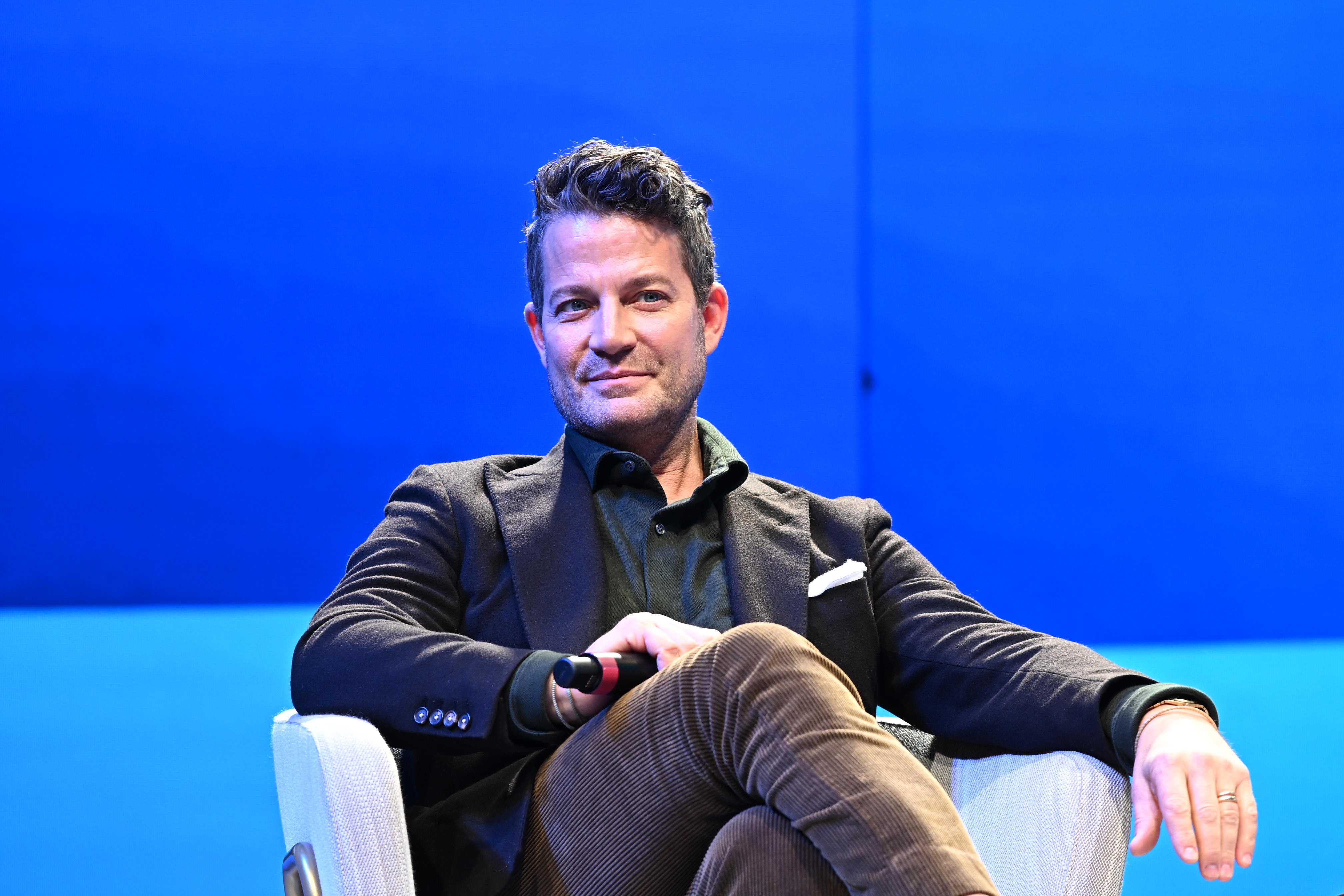 Nate Berkus speaks onstage during the Celebrity Cruises newest and most luxurious ship, Celebrity Beyond, makes north American debut in NYC on October 25, 2022 in Bayonne, New Jersey. (Photo by Dave Kotinsky/Getty Images for Celebrity Cruises)