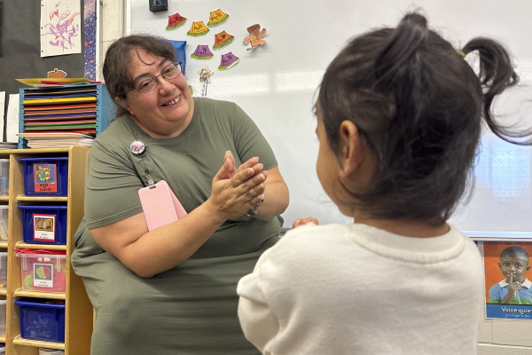 "We teach them so much. It's fun though. The kids don't know they're learning," Beck says of Head Start's focus on teaching through play.