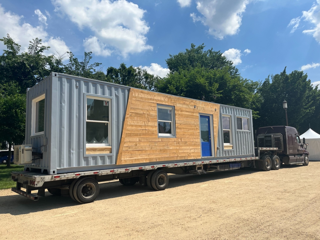 Home showcase on the National Mall shows they can be built quickly : NPR
