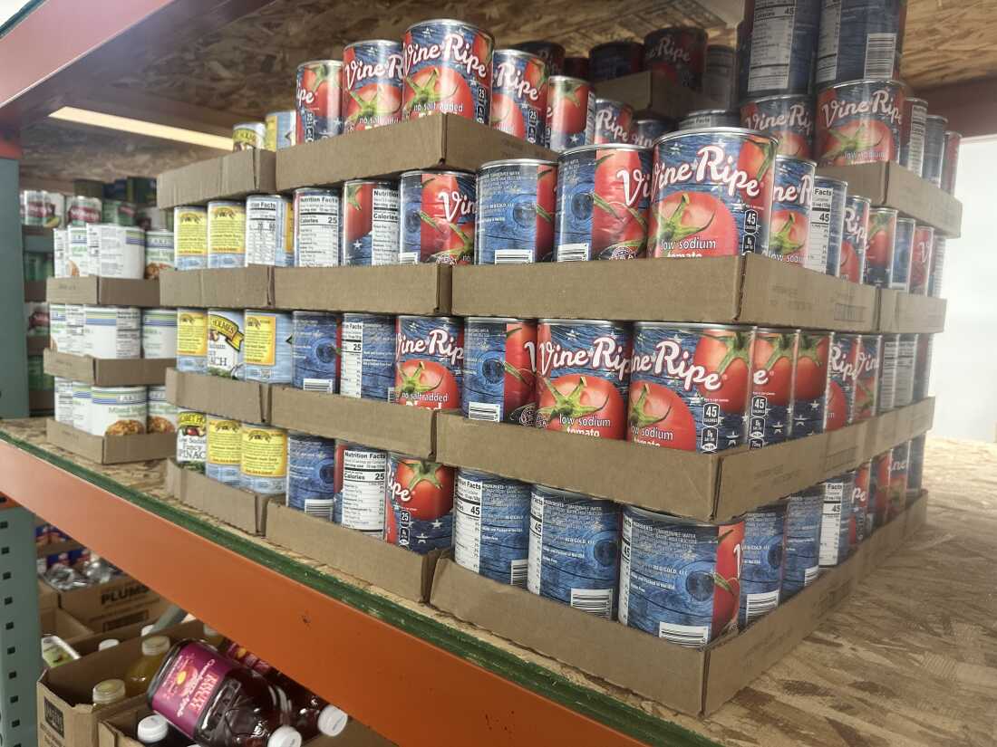 Canned goods are available through a commodities program on the Flathead Reservation in St. Ignatius, Montana.
