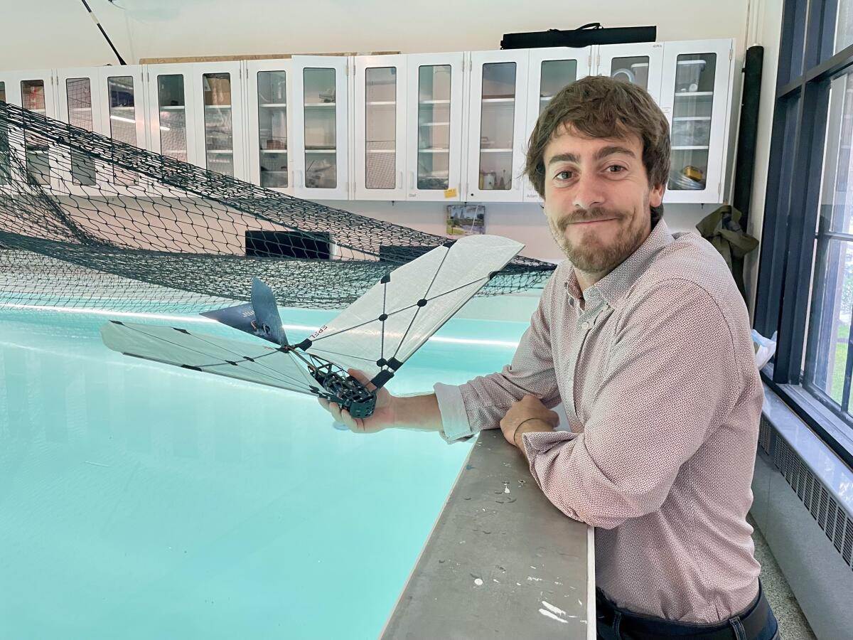 Raphael Zufferey, a mechanical engineer at MIT, is one of the leaders of the project to create the new robot.