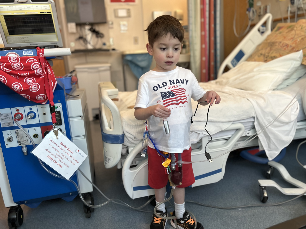 Most babies and toddlers in heart failure in the U.S. who require a VAD have one that is outside the body, since there is only so much room in a child's chest cavity.