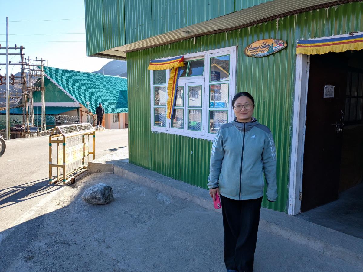 Pema Sherpa, who runs a café in the Indian village of Kupup, says unreliable power, internet and mobile connectivity in border areas like hers make life difficult for residents and visitors.