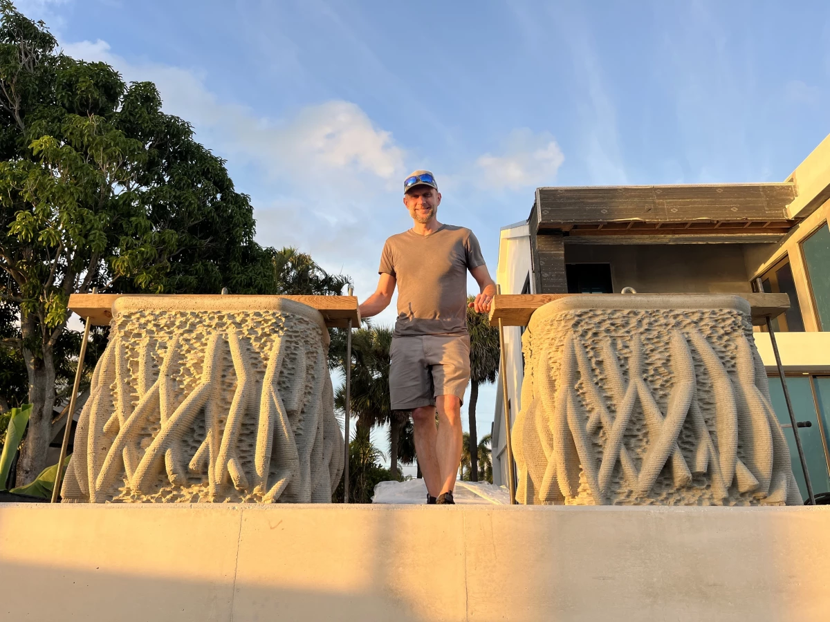 'I've always wanted to be near water,' says Keith Van de Riet. 'And the idea of creating things that are beneficial for people and other species — I find that appealing.'