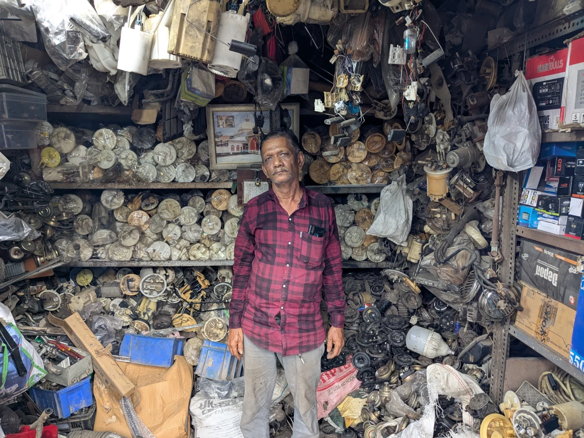 Dawood Karim Mansouri has sold vehicle horns at Mumbai's CST Road marketplace for more than four decades. In recent years, he's noticed a rise in customers demanding 'extra-loud' ones, saying that's the only way to be heard amid the city's chaos.