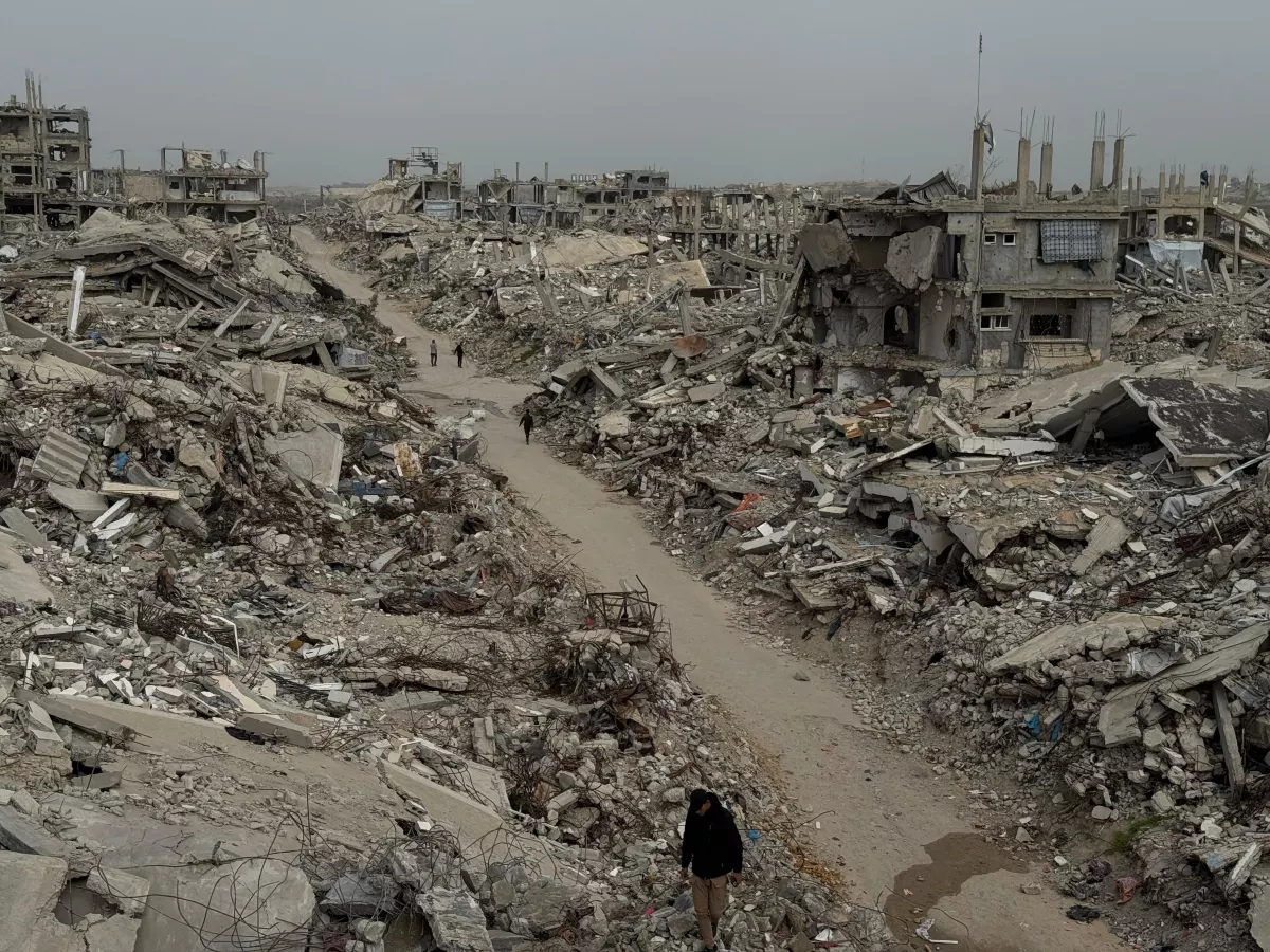 A neighborhood of Beit Lahia was destroyed in Israeli strikes in October 2024, including a strike on a building that killed 132 members of the extended Abu Naser family.