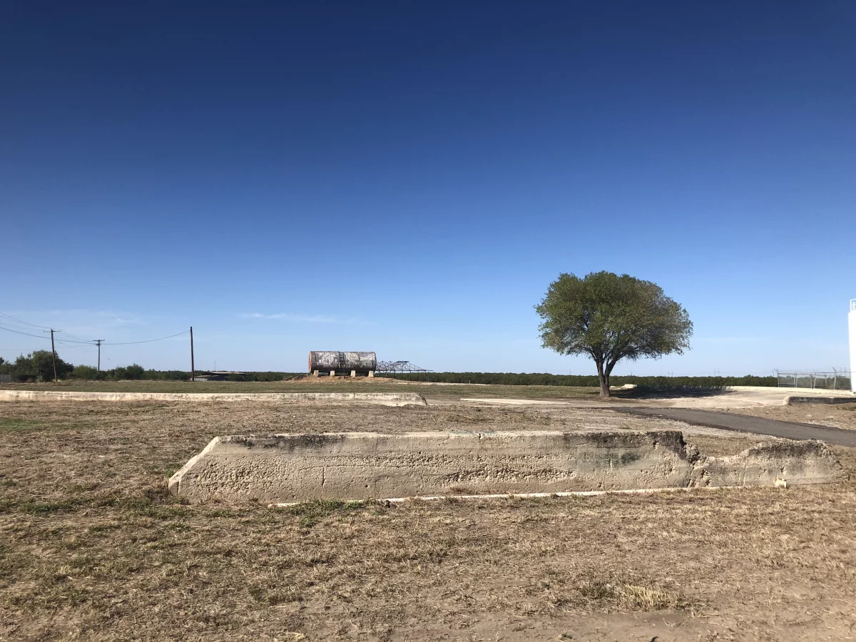 The remains of the camp in 2019.