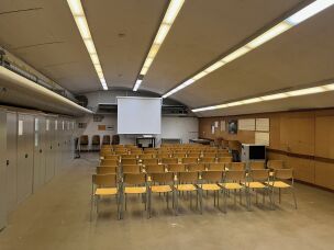 This is a classroom for children in the Sonnenberg bunker. Many students spend a week learning about these bunkers as part of a civil defense-centered curriculum.