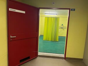 This is the entrance to the hospital in the Sonnenberg bunker.