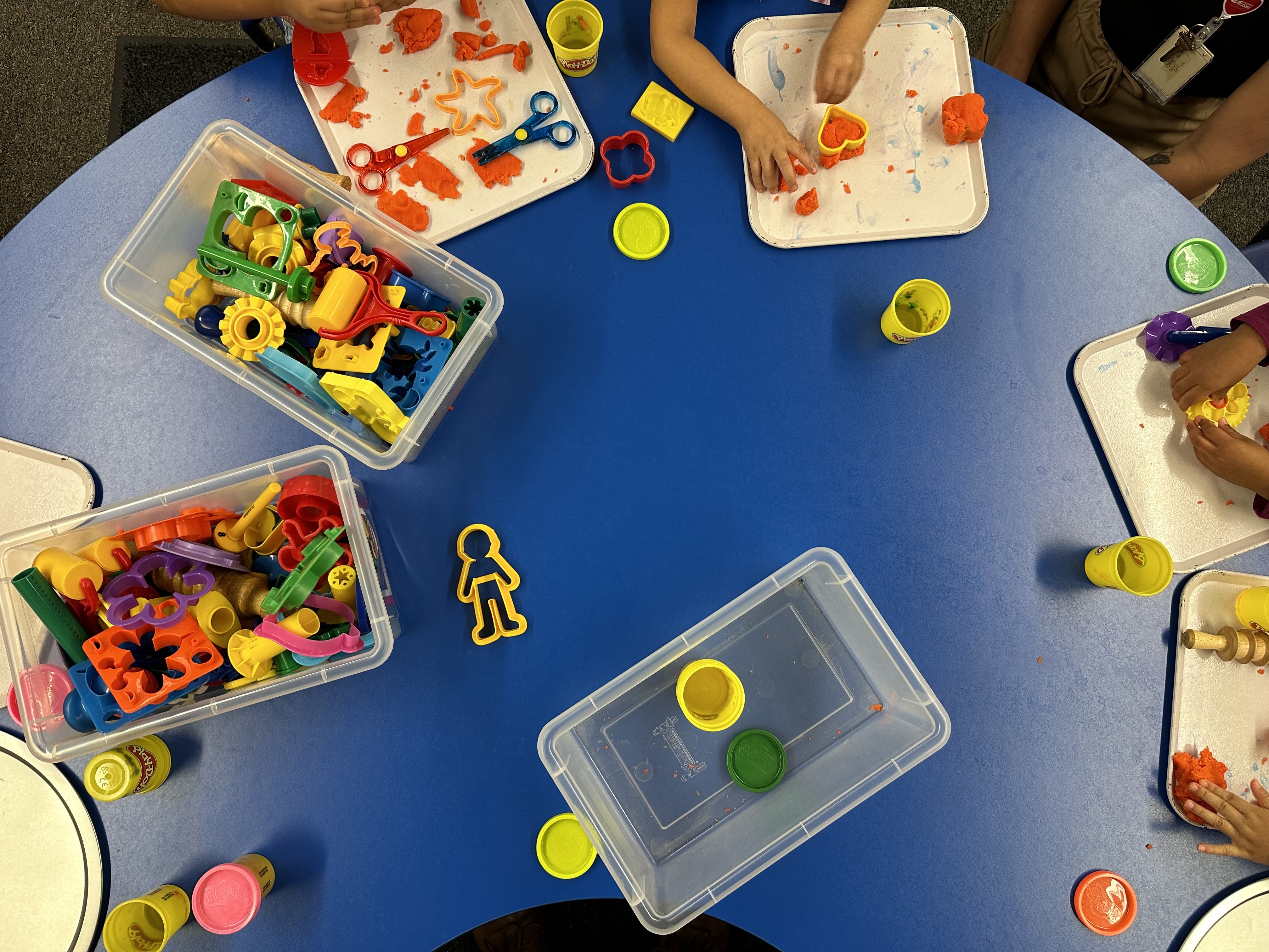 Children play with Play-Doh at a Head Start center in Michigan.