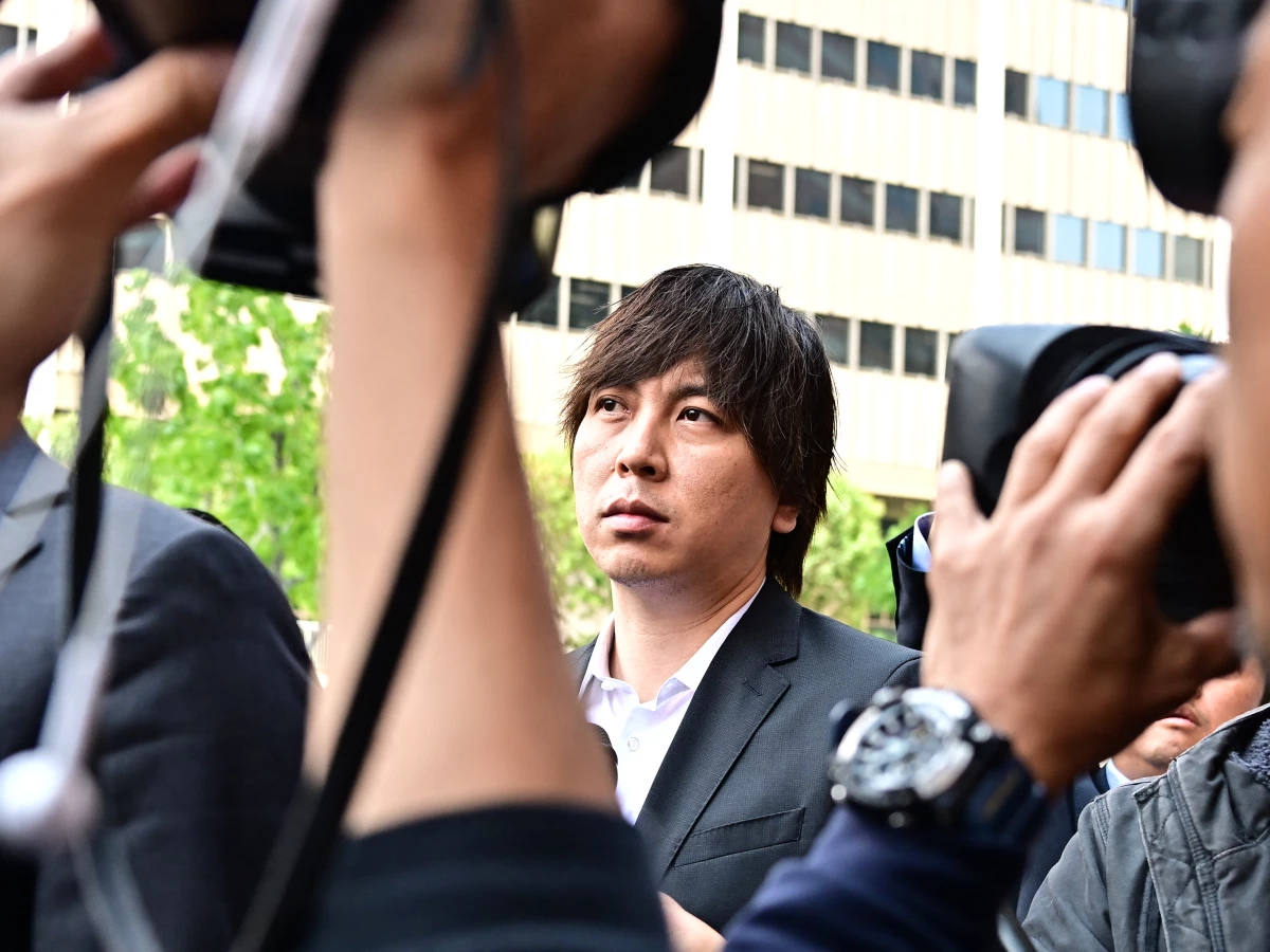 Ippei Mizuhara outside federal court in May, when he agreed to plead guilty to two counts related to the transfer of nearly $17 million from the bank account of baseball star Shohei Ohtani. On Tuesday, he formally entered the guilty plea at a courthouse in Orange County, Calif.