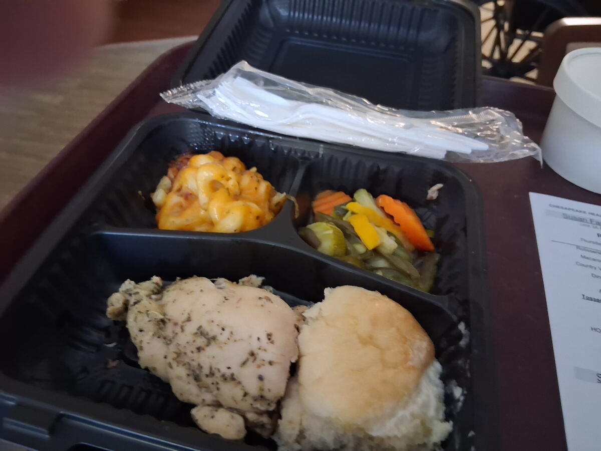 Virginia nursing homes are short-staffed. So are the agencies tasked with watching them. 1 Meals served at Chesapeake Health and Rehabilitation Center. Fanning says the portions are sometimes too small and that she has missed meals on several occasions.