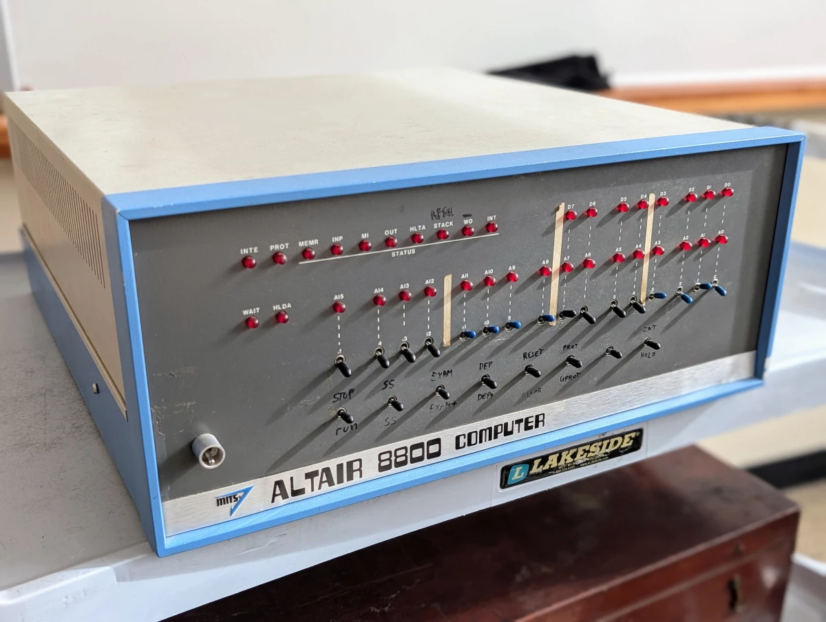 An Altair 8800 at the University of Washington's Paul G. Allen School of Computer Science and Engineering.