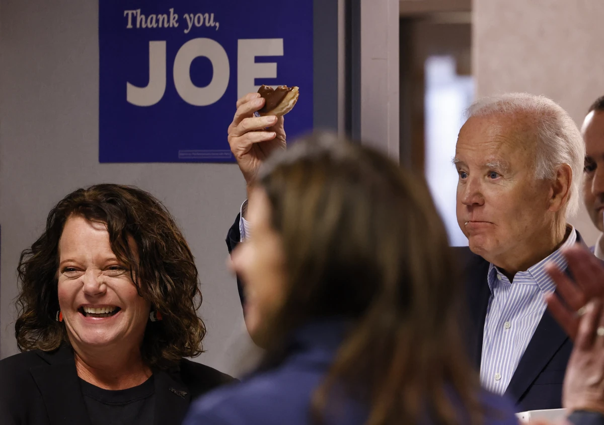 President Biden dropped off doughnuts to campaign volunteers organized by AFSCME/AFL-CIO in Scranton, Pa., on Nov. 2, 2024.