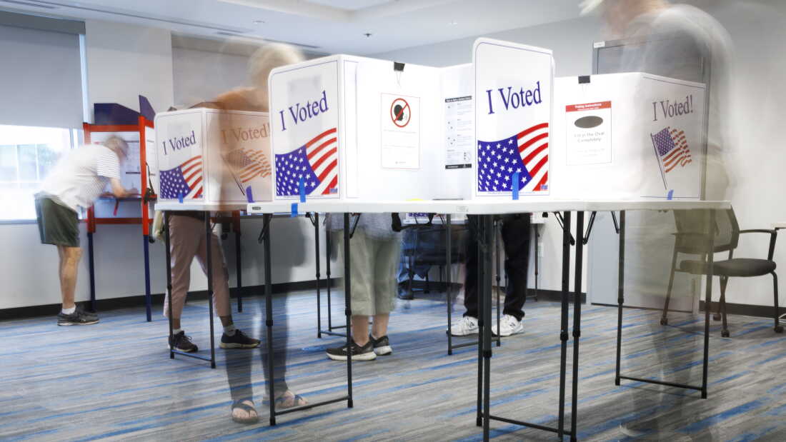 Voters cast their ballots on Sept. 18, 2026 in Arlington, Virginia.