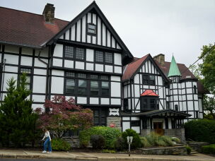 The Chi Phi fraternity house at Cornell University in Ithaca, N.Y., on Monday.