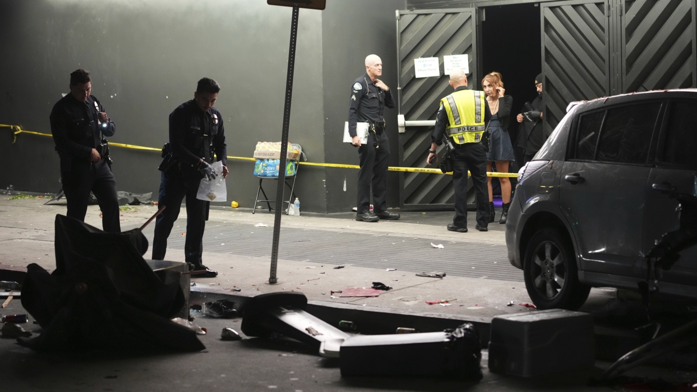 A vehicle drove into a crowd in Los Angeles, injuring 30 people, including at least 3 critically