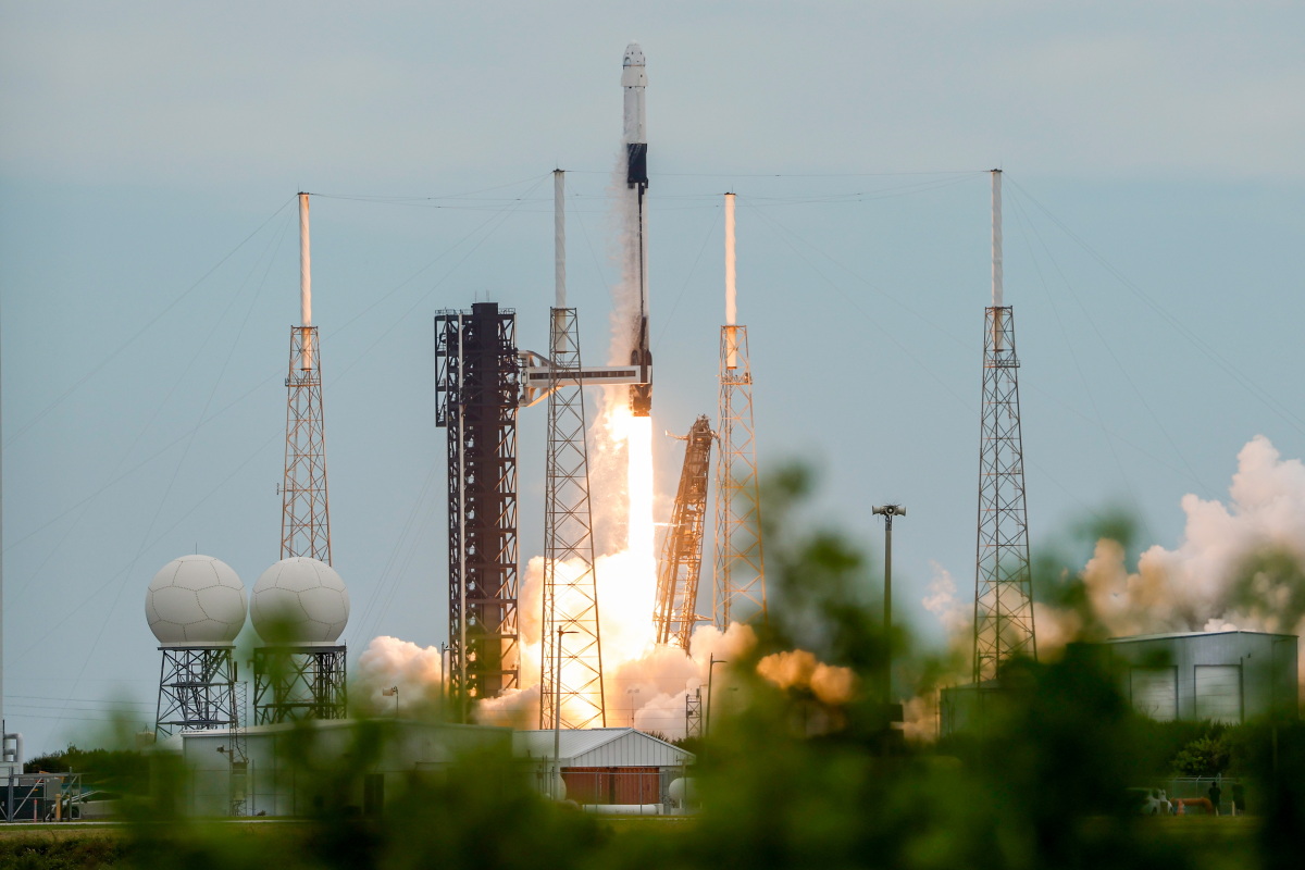 New space station crew launches from Florida on SpaceX's Crew Dragon capsule