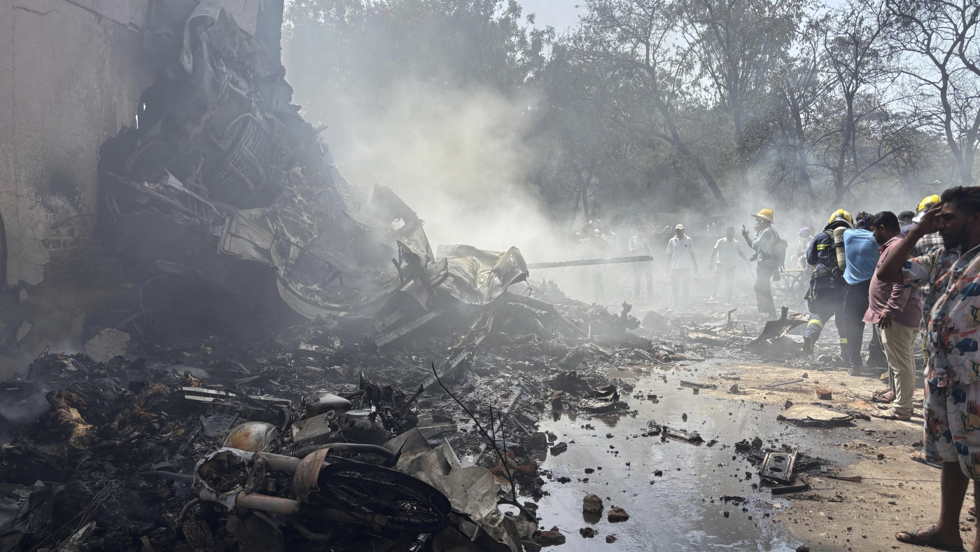 Flight carrying 242 people bound for London has crashed in Ahmedabad, India