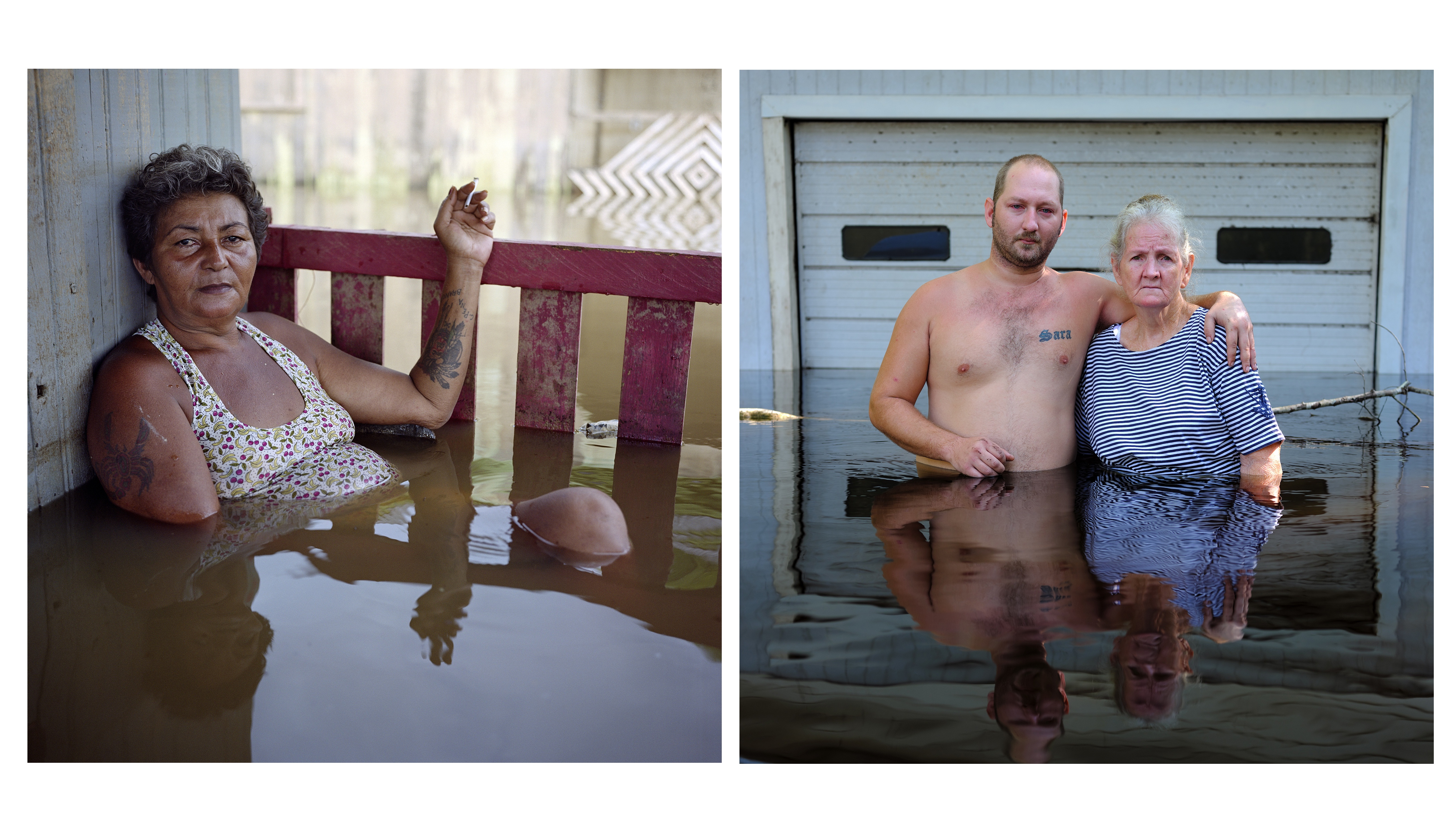 From left: Francisca Chagas Dos Santos. Taquari District. Rio Branco, Brazil. March 2015. Terence McKeen with his mother, Gloria. Blackcreek, Middleburg, Florida. United States. September 2017 
