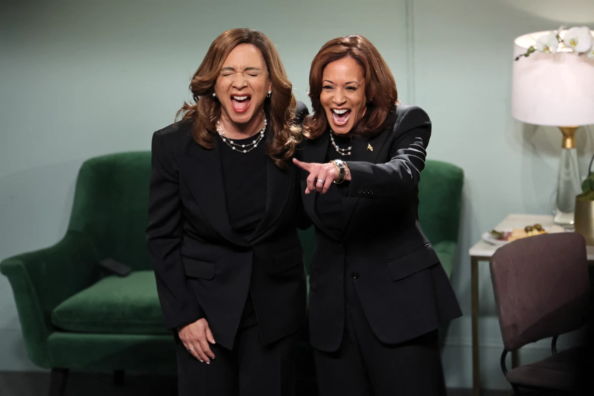 Maya Rudolph, left, played U.S. Vice President Kamala Harris during her 2024 presidential campaign.