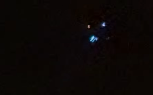 Residents across New Jersey have been trying to decipher who has been flying mysterious drones over the state, with some taking to Facebook to share videos of sightings. Above, a screengrab from video of a potential sighting shared on Facebook.