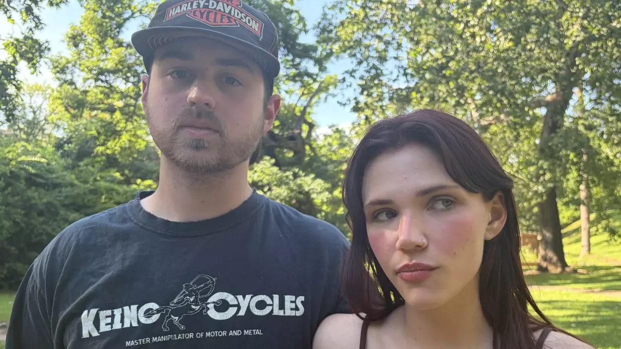 Standing with her boyfriend, Carson McDonald, on June 4, Chloe Troub believes it's insulting to say it's a renter's market given the sheer cost of rent.