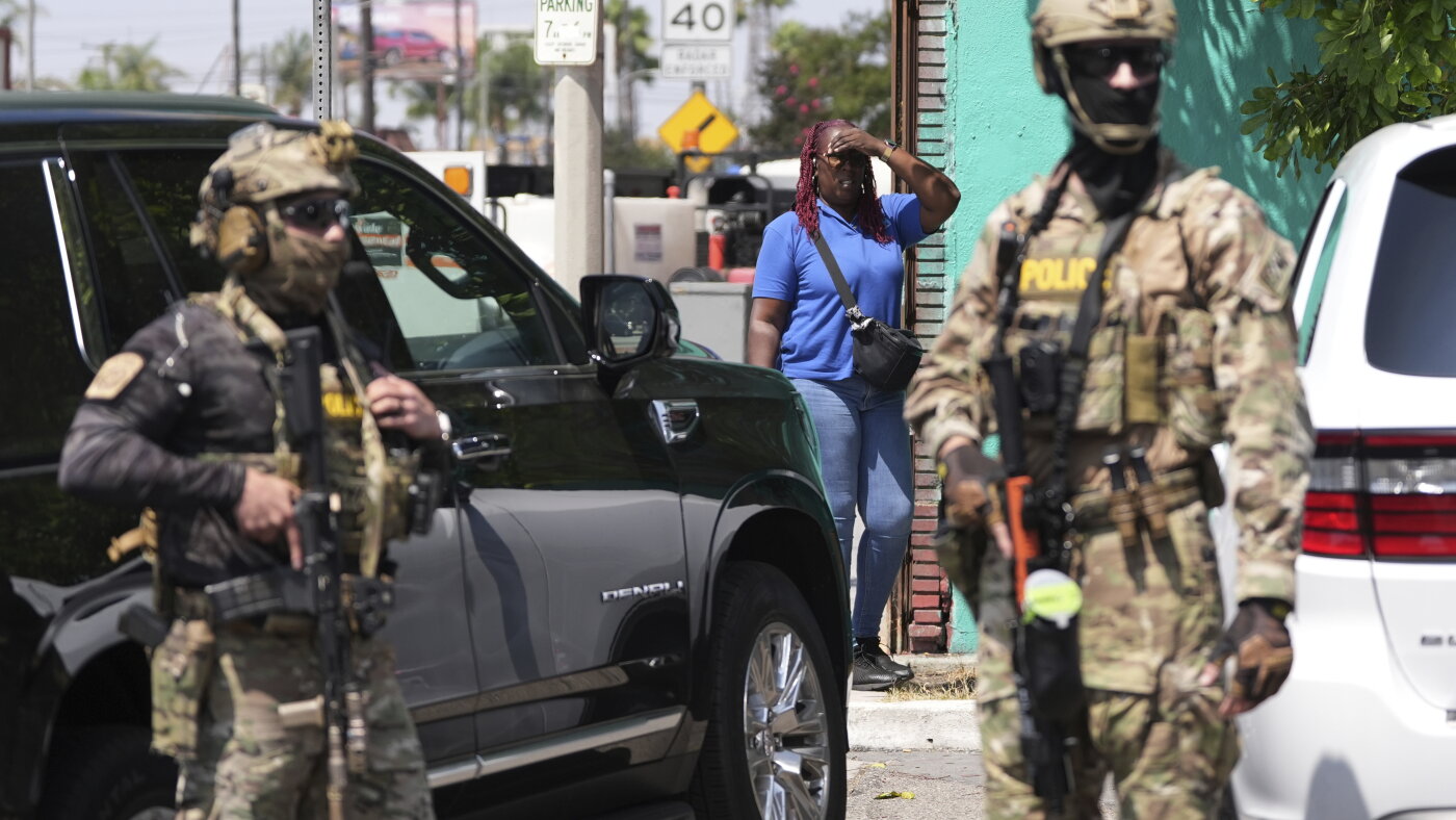 California bans masks meant to hide law enforcement identities : NPR