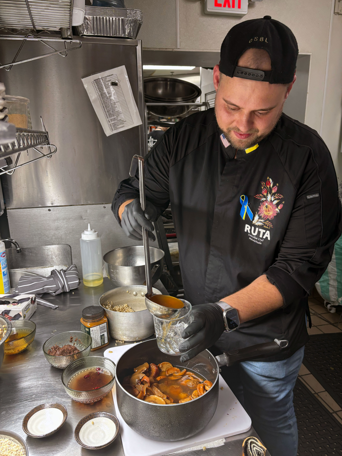 Mykola Yudin, head chef at the Ukrainian restaurant Ruta in Washington, D.C., has started embracing traditional food and recipes.