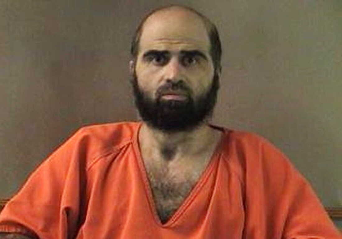 This undated photo provided by the Bell County Sheriff's Department shows former Army psychiatrist Maj. Nidal Hasan.