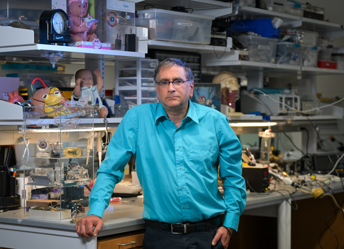 Professor James Antaki in his lab at Cornell University in Ithaca, New York.