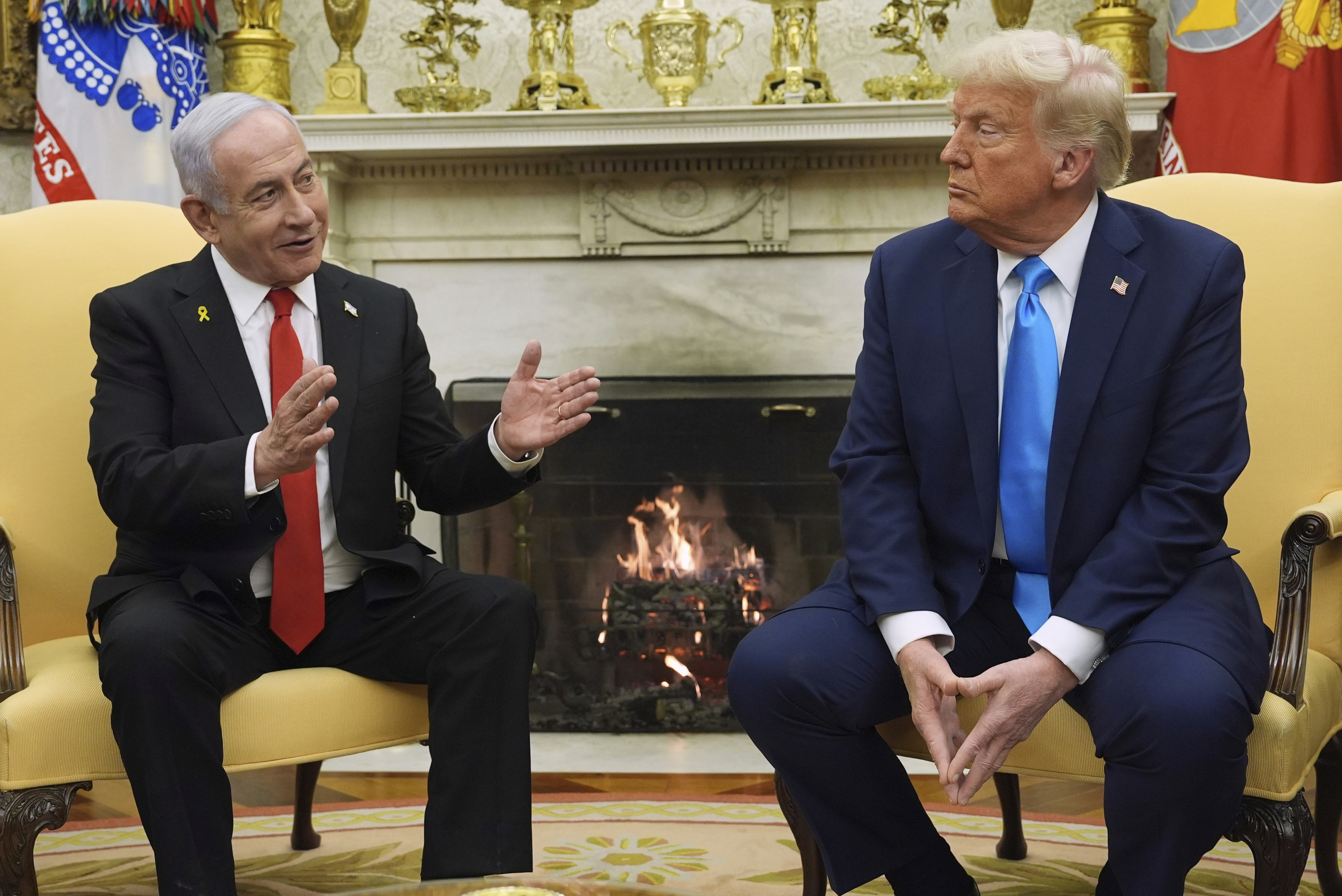 Netanyahu meets Trump to talk tariffs, Gaza war : NPR