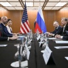 U.S. Secretary of State Marco Rubio, left, attends a meeting with Russia's Foreign Minister Sergey Lavrov, right, on the sidelines of the Association of Southeast Asian Nations (ASEAN) Foreign Ministers Meeting in Pasay, Metro Manila on Thursday, July 23, 2026.