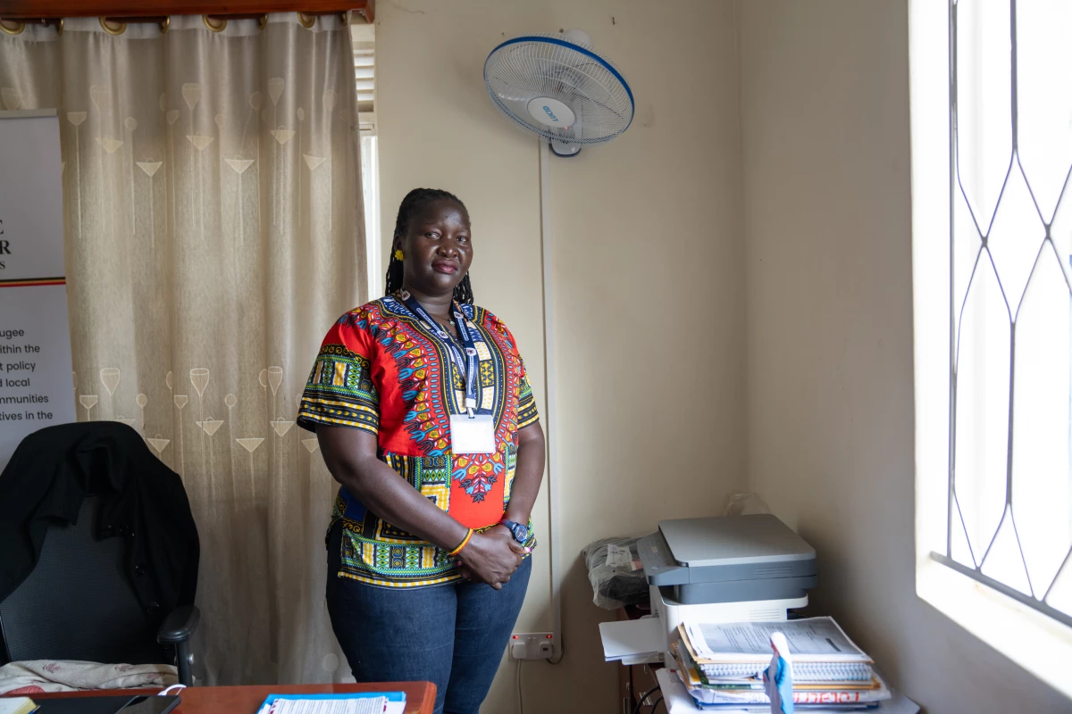 Fivi Akullu, 36, is the refugee desk officer for the Office of the Prime Minister at Palabek Refugee Settlement in Northern Uganda. Every morning when she arrives at her office in the camp, she sees lines of people waiting to speak with her: women, children, elderly. 'Sometimes I don't even have words, because it's too much, and I cannot help everyone. It really hurts,' Akullu says.