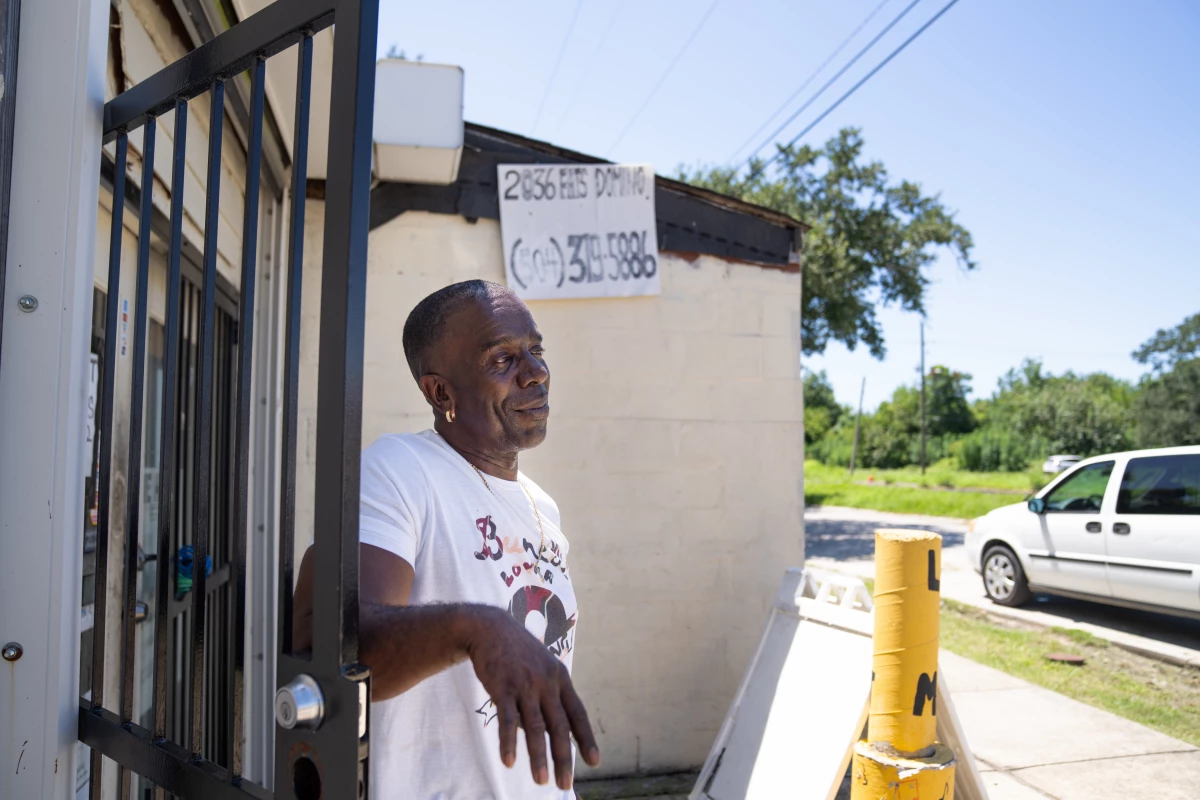 Burnell Cotlon, owner of Burnell's Lower 9th Ward Market. Cotlon owns one of the very few businesses still surviving in the Lower Ninth Ward.