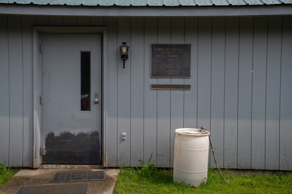 The exterior of the water treatment facility in Cavendish.